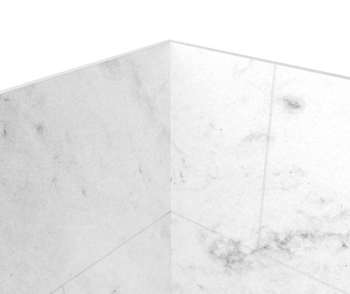 Swanstone 30 x 62 x 96 Traditional Subway Tile Glue up Shower Wall Kit in Carrara - TSMK963062.221