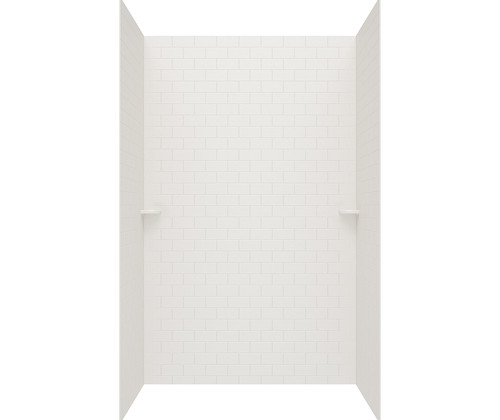 Swanstone STMK963662.040 36 x 62 x 96  Classic Subway Tile Glue up Shower Wall Kit in Bermuda Sand