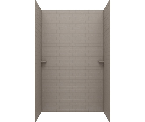 Swanstone STMK963662.212 36 x 62 x 96  Classic Subway Tile Glue up Shower Wall Kit in Clay
