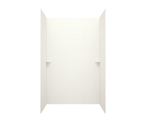 Swanstone TSMK963262.018 32 x 62 x 96 Traditional Subway Tile Glue up Shower Wall Kit in Bisque