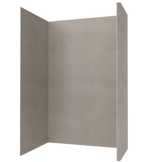 Swanstone TSMK964262.212 42 x 62 x 96  Traditional Subway Tile Glue up Shower Wall Kit in Clay