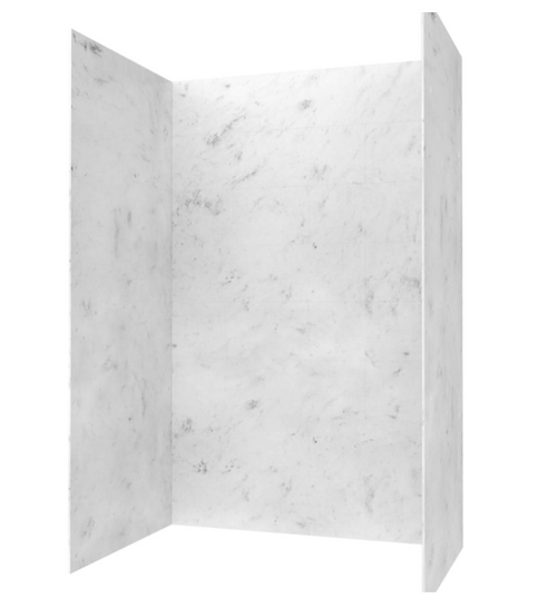 Swanstone TSMK964262.221 42 x 62 x 96 Traditional Subway Tile Glue up Shower Wall Kit in Carrara Swanstone TSMK964262.221 42 x 62 x 96 Traditional Subway Tile Glue up Shower Wall Kit in Carrara
