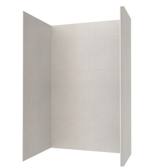 Swanstone 42 x 62 x 96 Traditional Subway Tile Glue up Shower Wall Kit in Birch - TSMK964262.226