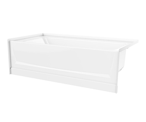 Swanstone 60 x 30 Solid Surface Bathtub with Left Hand Drain in White - VP6030CTL.010