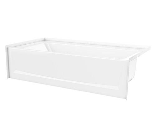 Swanstone 60 x 30 Solid Surface Bathtub with Left Hand Drain in White - VP6030CTML.010