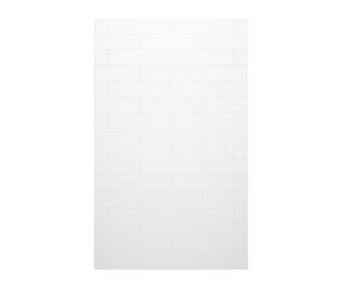 Swanstone  MSMK7232.010 32 x 72  Modern Subway Tile Glue up Bathtub and Shower Single Wall Panel in White