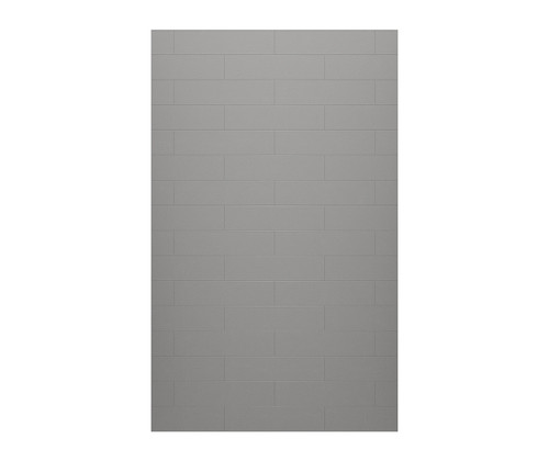 Swanstone  MSMK7234.203 34 x 72  Modern Subway Tile Glue up Bathtub and Shower Single Wall Panel in Ash Gray