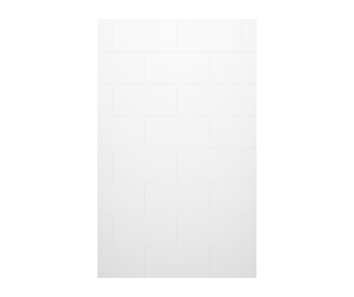 Swanstone TSMK8434.010 34 x 84 Traditional Subway Tile Glue up Bathtub and Shower Single Wall Panel in White