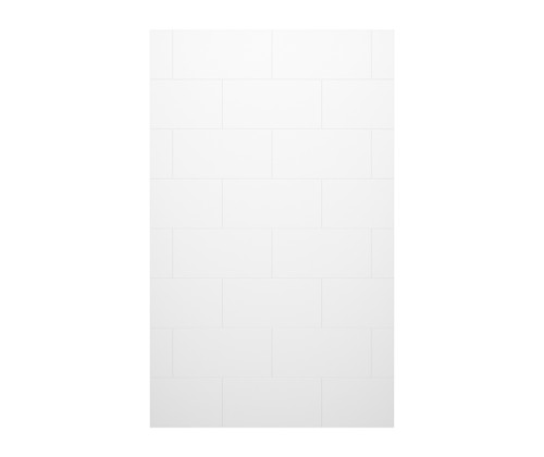 Swanstone  TSMK9636.010 36 x 96  Traditional Subway Tile Glue up Bathtub and Shower Single Wall Panel in White