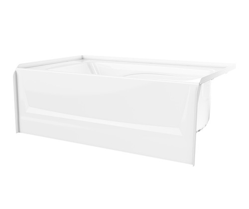 Swanstone 60 x 36 Solid Surface Bathtub with Left Hand Drain in White - VP6036CTL.010
