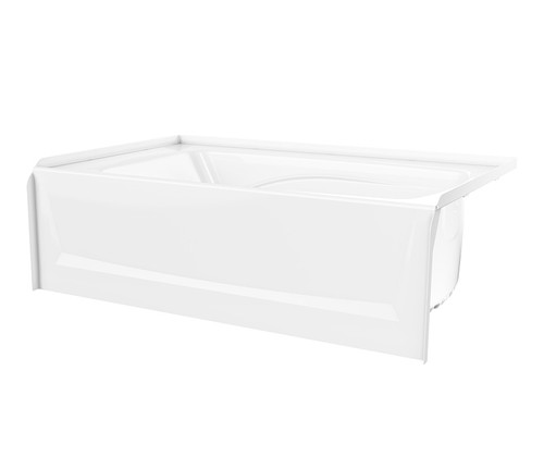 Swanstone VP6036CTMR.010 60 x 36 Solid Surface Bathtub with Right Hand Drain in White