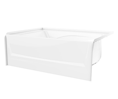 Swanstone 60 x 42 Solid Surface Bathtub with Right Hand Drain in White - VP6042CTR.010