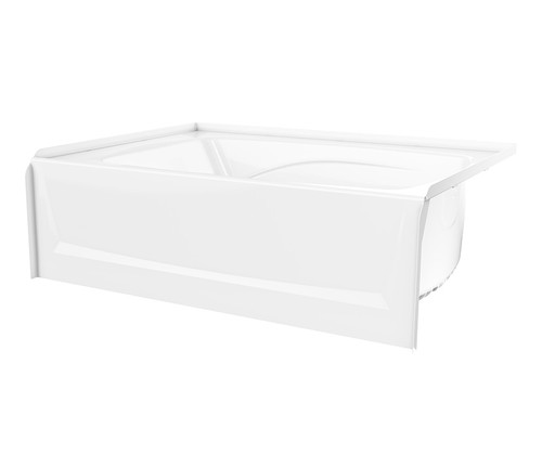 Swanstone 60 x 42 Solid Surface Bathtub with Right Hand Drain in White - VP6042CTML.010