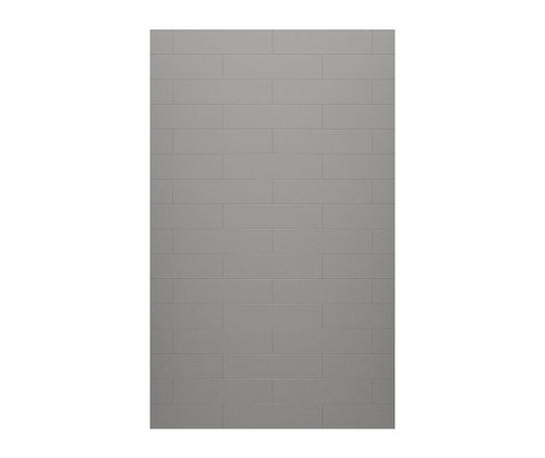 Swanstone 34 x 96 Modern Subway Tile Glue up Bathtub and Shower Single Wall Panel in Ash Gray - MSMK9634.203