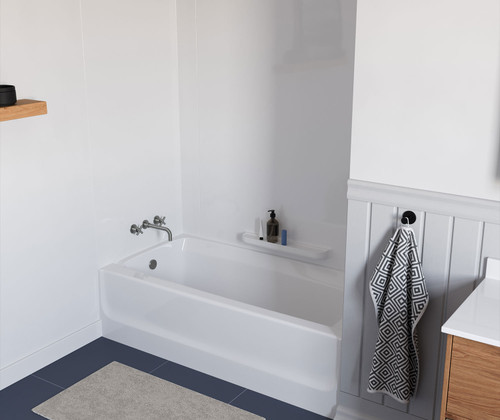 Swanstone GN58000.010 30 x 60 x 58 Veritek Smooth Glue up Tub Wall Kit in White Swanstone GN58000.010 30 x 60 x 58 Veritek Smooth Glue up Tub Wall Kit in White