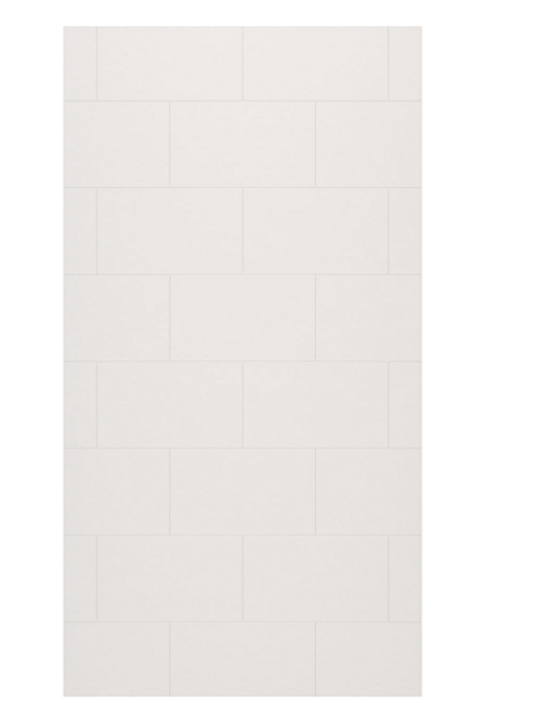 Swanstone 50 x 96 Traditional Subway Tile Glue up Bathtub and Shower Single Wall Panel in Birch - TSMK9650.226