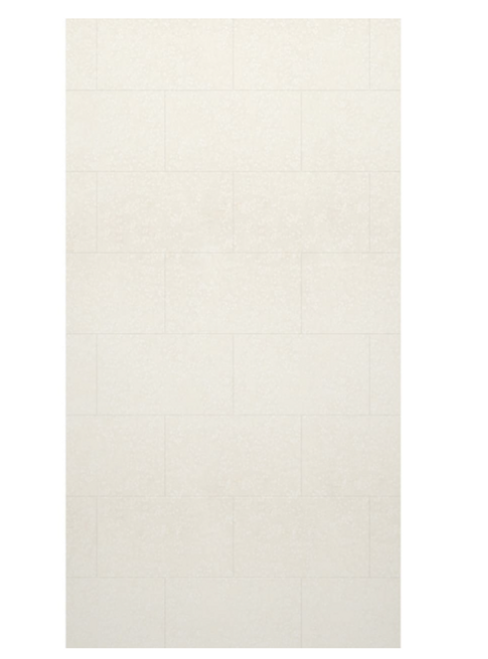 Swanstone 50 x 84 Traditional Subway Tile Glue up Bathtub and Shower Single Wall Panel in Tahiti White - TSMK8450.011