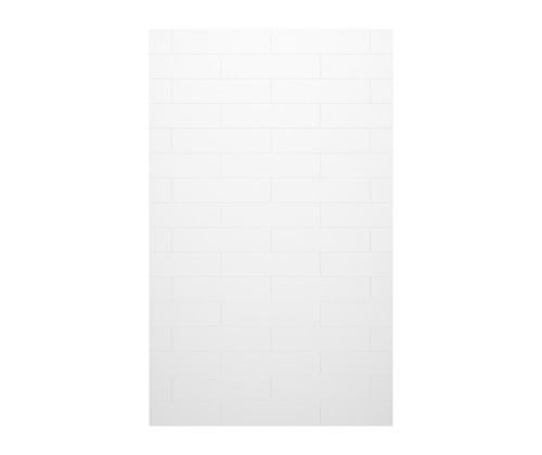 Swanstone 62 x 84 Modern Subway Tile Glue up Bathtub and Shower Single Wall Panel in White - MSMK8462.010