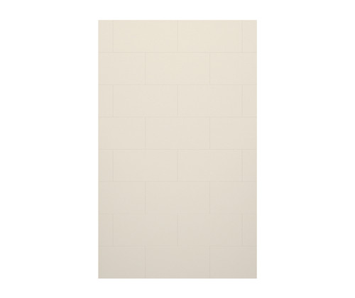 Swanstone 62 x 96 Traditional Subway Tile Glue up Bathtub and Shower Single Wall Panel in Bisque - TSMK9662.018