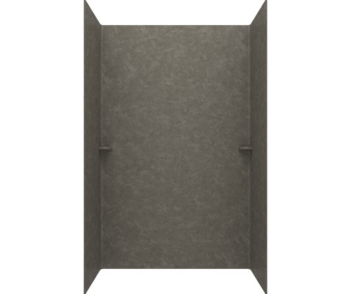 Swanstone  SS00603.209 30 x 60 x 60  Smooth Glue up Tub Wall Kit in Charcoal Gray