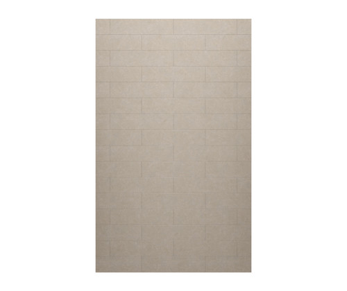 Swanstone MSMK8462.218 62 x 84 Modern Subway Tile Glue up Bathtub and Shower Single Wall Panel in Limestone