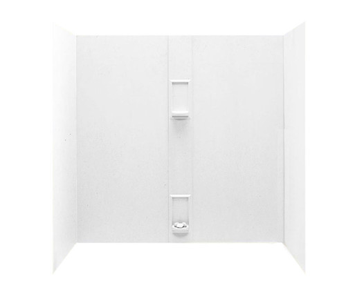 Swanstone  SS00605.010 30 x 60 x 60  Smooth Glue up Tub Wall Kit in White