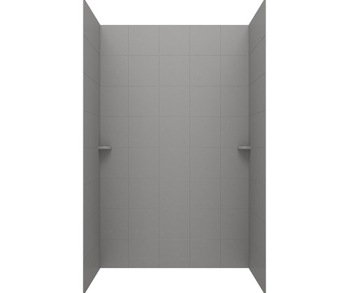 Swanstone  SQMK723636.203 36 x 36 x 72  Square Tile Glue up Tub Wall Kit in Ash Gray