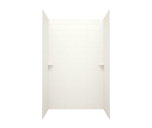 Swanstone 34 x 62 x 72 Modern Subway Tile Glue up Tub Wall Kit in Bisque - MSMK723462.018