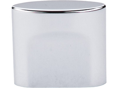 Top Knobs TK73PC PC Sanctuary Small Oval Slot Cabinet Knob 3/4" (c-c) - Polished Chrome