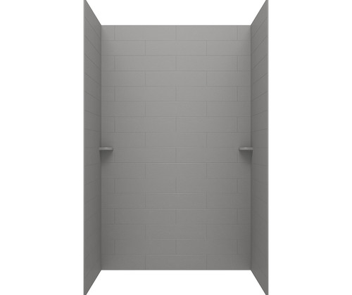 Swanstone  MSMK723262.203 32 x 62 x 72  Modern Subway Tile Glue up Tub Wall Kit in Ash Gray