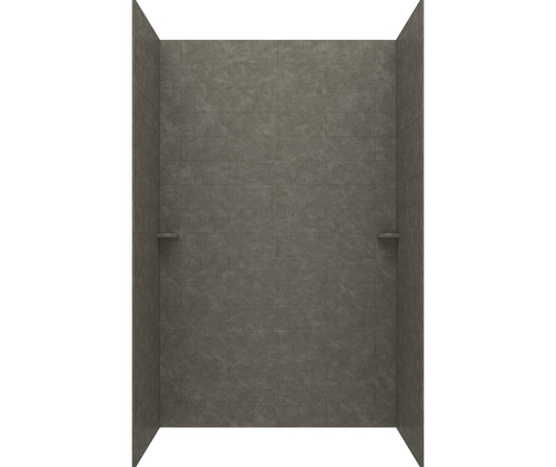 Swanstone  MSMK723262.209 32 x 62 x 72  Modern Subway Tile Glue up Tub Wall Kit in Charcoal Gray