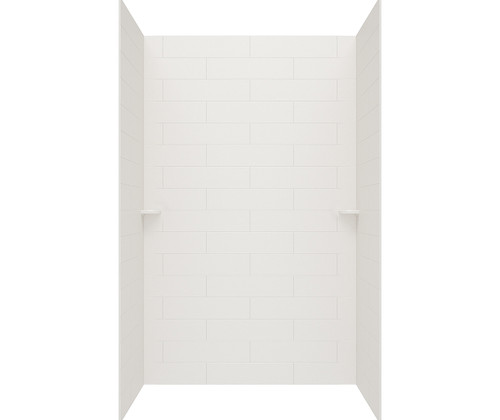 Swanstone 32 x 62 x 72 Modern Subway Tile Glue up Tub Wall Kit in Birch - MSMK723262.226