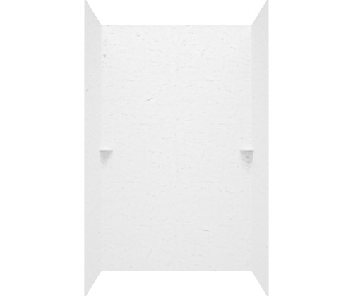 Swanstone 36 x 60 x 72 Smooth Glue up Tub Wall Kit in Carrara - SK366072.221