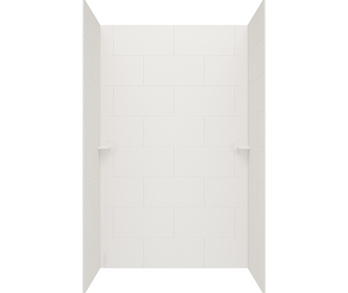 Swanstone 36 x 62 x 72 Traditional Subway Tile Glue up Tub Wall Kit in Birch - TSMK723662.226