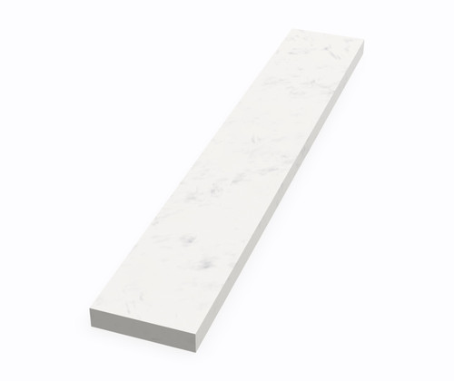 Swanstone Ellipse Solid Surface Vanity Side Splash 3/4" x 3" x 21" in Carrara - VT00022SS.221