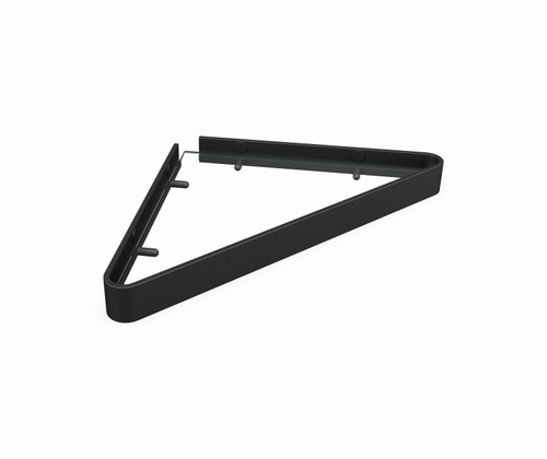 Swanstone Metal and Glass Corner Shelf 9 5/8" x 9 5/8" x 1 1/8" - CNRSHELF.002