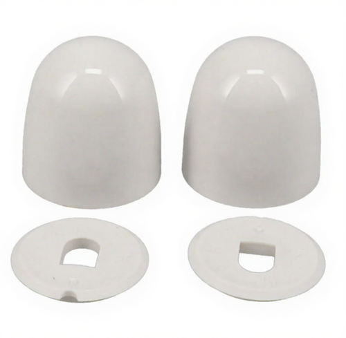 Gerber GA715050 Tall Bowl Bolt Caps & Washers for All Gerber Gravity Toilets Plastic (Bag of 2) - White