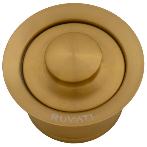 Ruvati Garbage Disposal Flange with Basket Strainer and Stopper - Brushed Gold Satin Brass - RVA1052GG