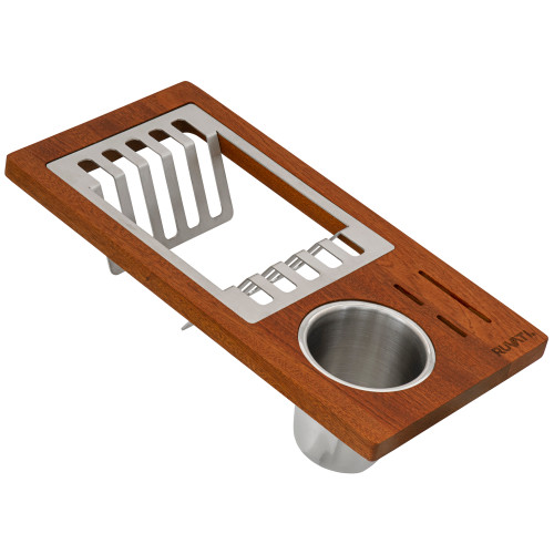 Ruvati  Wood Dish Plate and Silverware Caddy Drying Rack for Workstation Sinks - RVA1542