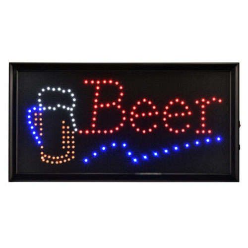 Alpine  ALP497-14 19" x 10" LED Rectangular Beer Sign with Two Display Modes