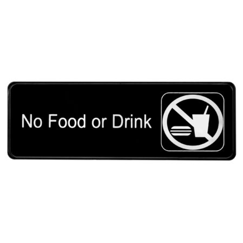 Alpine  ALPSGN-22-15pk 9 in. x 3 in. No Food or Drink Sign 15 Pack