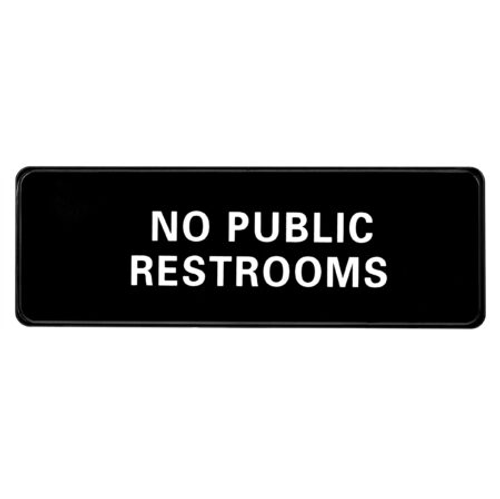 Alpine  ALPSGN-29-15pk 9 in. x 3 in. No Public Restrooms Sign 15 Pack