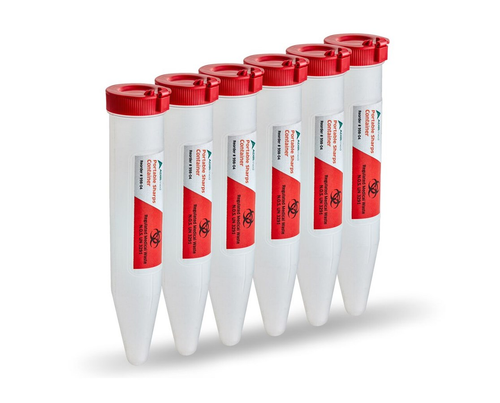Alpine  ADI998-04-06 Locking Needle Disposal Sharps Shuttle Container 6 Pack