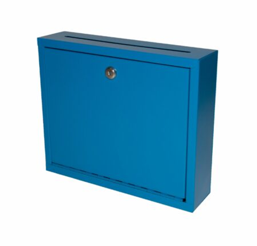 Alpine ADI631-03-BLU Wall Mountable Large Steel Drop Box Alpine ADI631-03-BLU Wall Mountable Large Steel Drop Box
