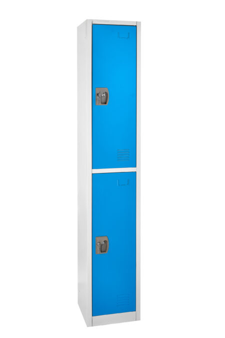 Alpine  ADI629-202-BLU 72 in. H x 12 in. W Double-Compartment Steel Storage Locker