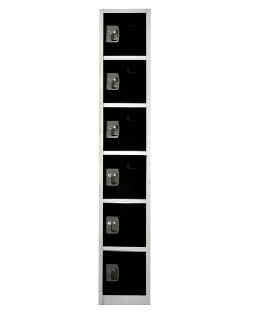 Alpine ADI629-206-BLK 72 in. H x 12 in. W 6-Compartment Steel Storage Locker Alpine ADI629-206-BLK 72 in. H x 12 in. W 6-Compartment Steel Storage Locker
