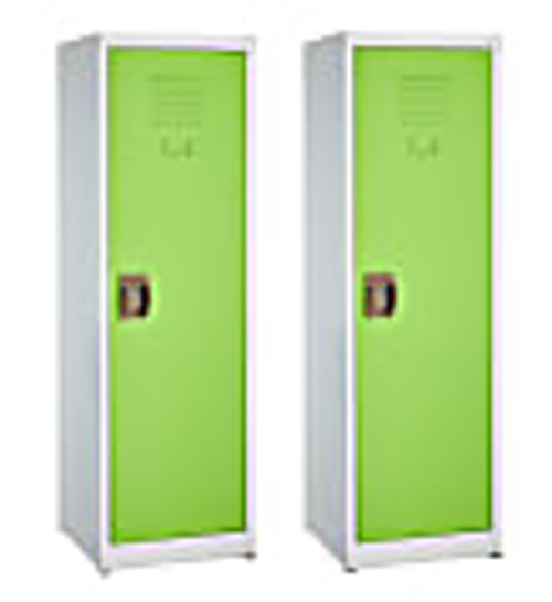 Alpine  ADI629-01-GRN-2PK 48 in. H x 15 in. W Steel Single Tier Locker in Green 2 Pack