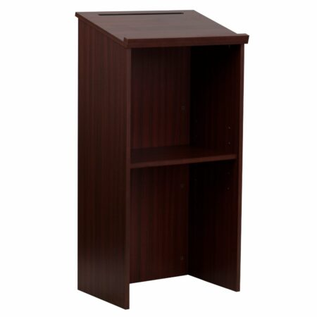 Alpine Wood Stand-up Podium Lectern, Mahogany - ADI661-01