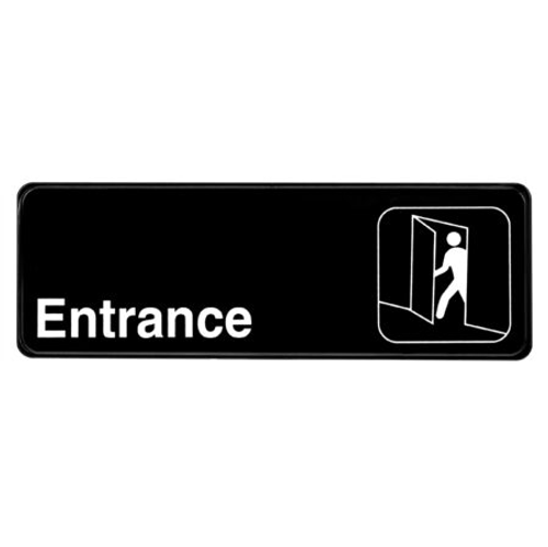 Alpine  ALPSGN-15-5 9 in. x 3 in. Black Entrance Sign 5 Pack