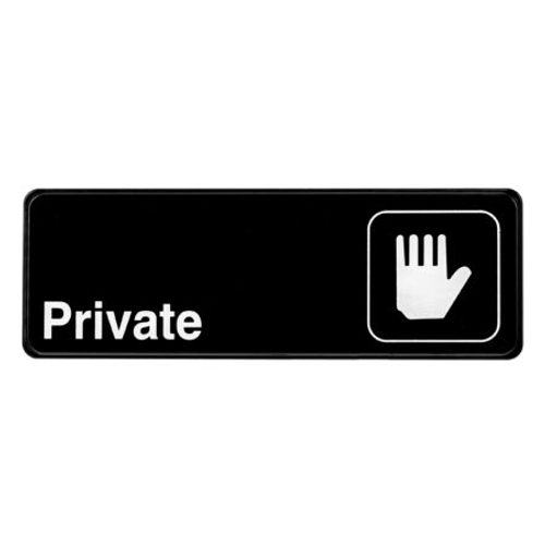 Alpine  ALPSGN-32-5 9 in. x 3 in. Private Sign 5 Pack